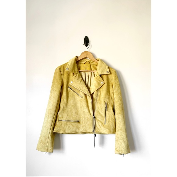 Blank NYC Jackets & Blazers - BLANKNYC Denim Faux Suede Moto Jacket
